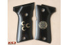 Beretta 92 Compact (Acrylic Black) Brass & Mine Logo Handgun Grip