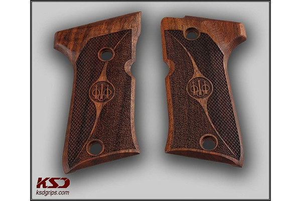 Beretta 92 Compact Wooden (Turkish Walnut) Lazer Logo Handgun Grip