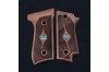 Beretta 92S Rare Wooden (Turkish Walnut) Silver & Mine Logo Handgun Grip