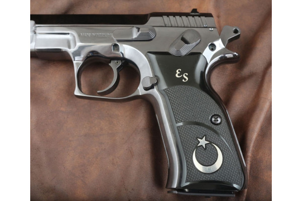 Sarsılmaz Kılınç 2000 Mega / B6 Hawk (Acrylic Black) Silver Logo (Big) Handgun Grip