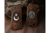 Astra Mod 4000 Wooden (Turkish Walnut) Silver & Mine Logo Handgun Grip