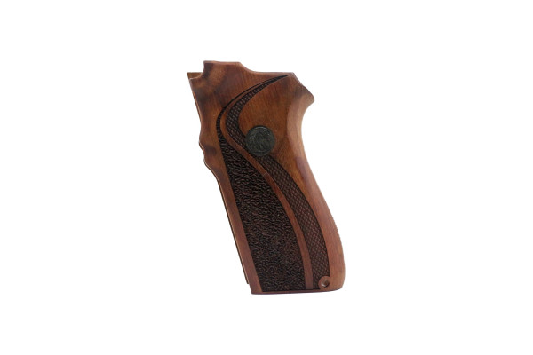 Smith & Wesson 5904-5906 Wooden (Turkish Walnut) Silver Logo Handgun Grip