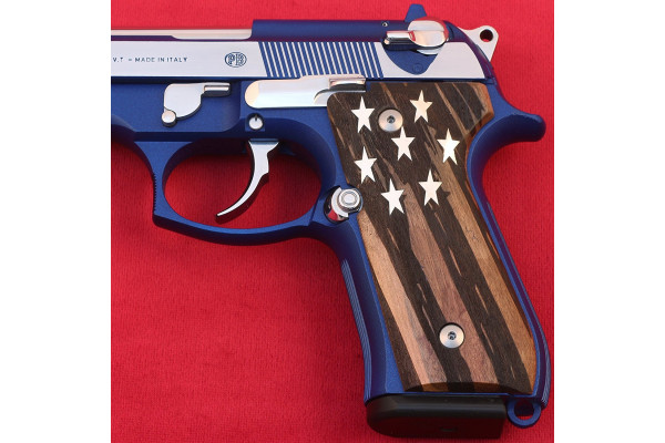 Beretta 92FS 96 98  M9 Walnut Grip KSD Handgun Grips STARS logo 