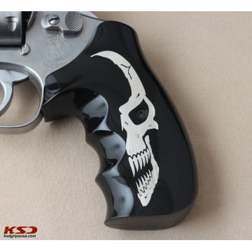 Smith Wesson N Frame Roundbutt Ksd Grips Half skull