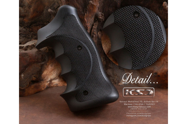 Smith Wesson K - L Frame Squarebutt Professional Walnut (Black Painted) Target Ksd Grips